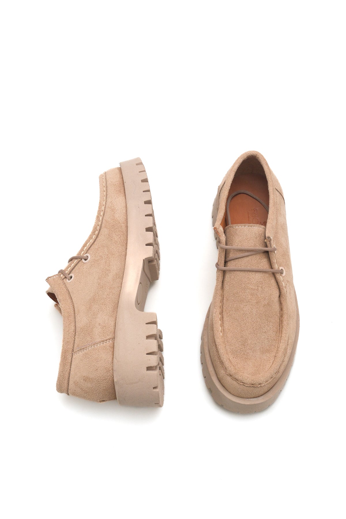 Riccon Astra Rosa Kadın Loafer 001210 Vizon Süet