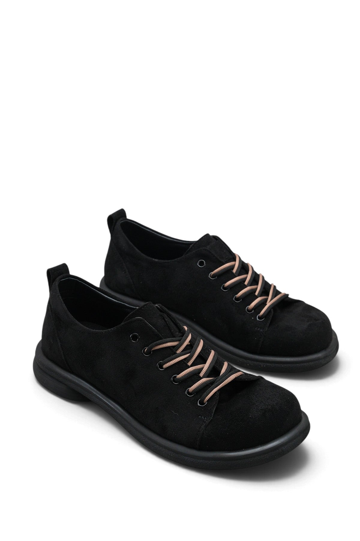 Riccon Carina Lila Kadın Topuklu Loafer 00121653 Siyah Süet