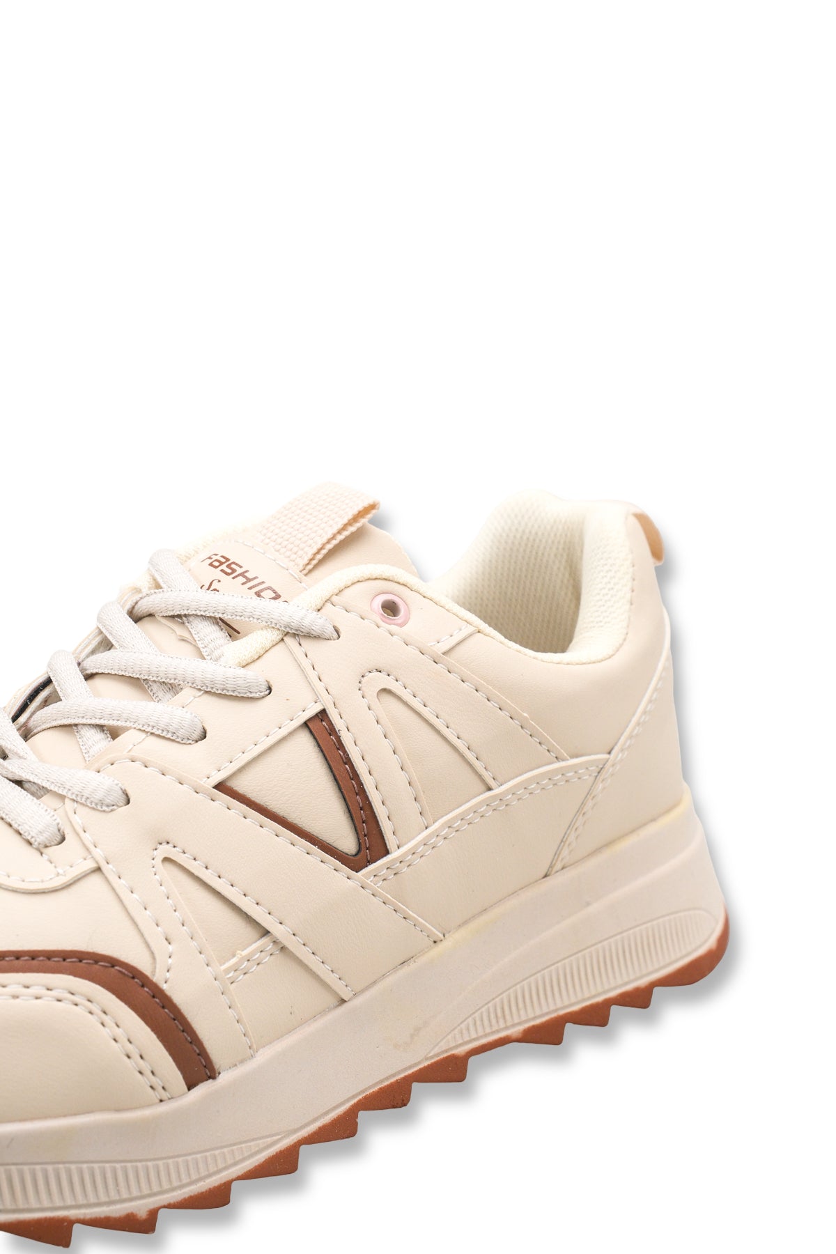 Riccon Celeste Nina Kadın Sneaker 001203 Bej Kahverengi Cilt