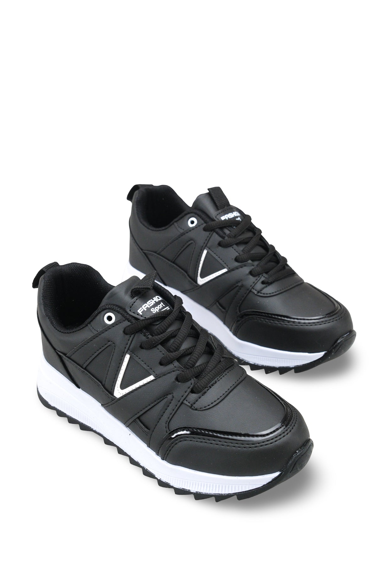 Riccon Celeste Nina Kadın Sneaker 001203 Siyah Beyaz Cilt