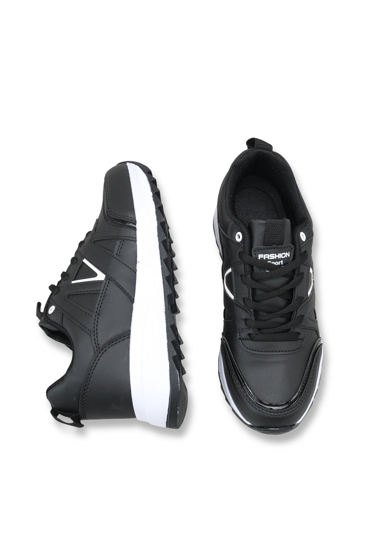 Riccon Celeste Nina Kadın Sneaker 001203 Siyah Beyaz Cilt
