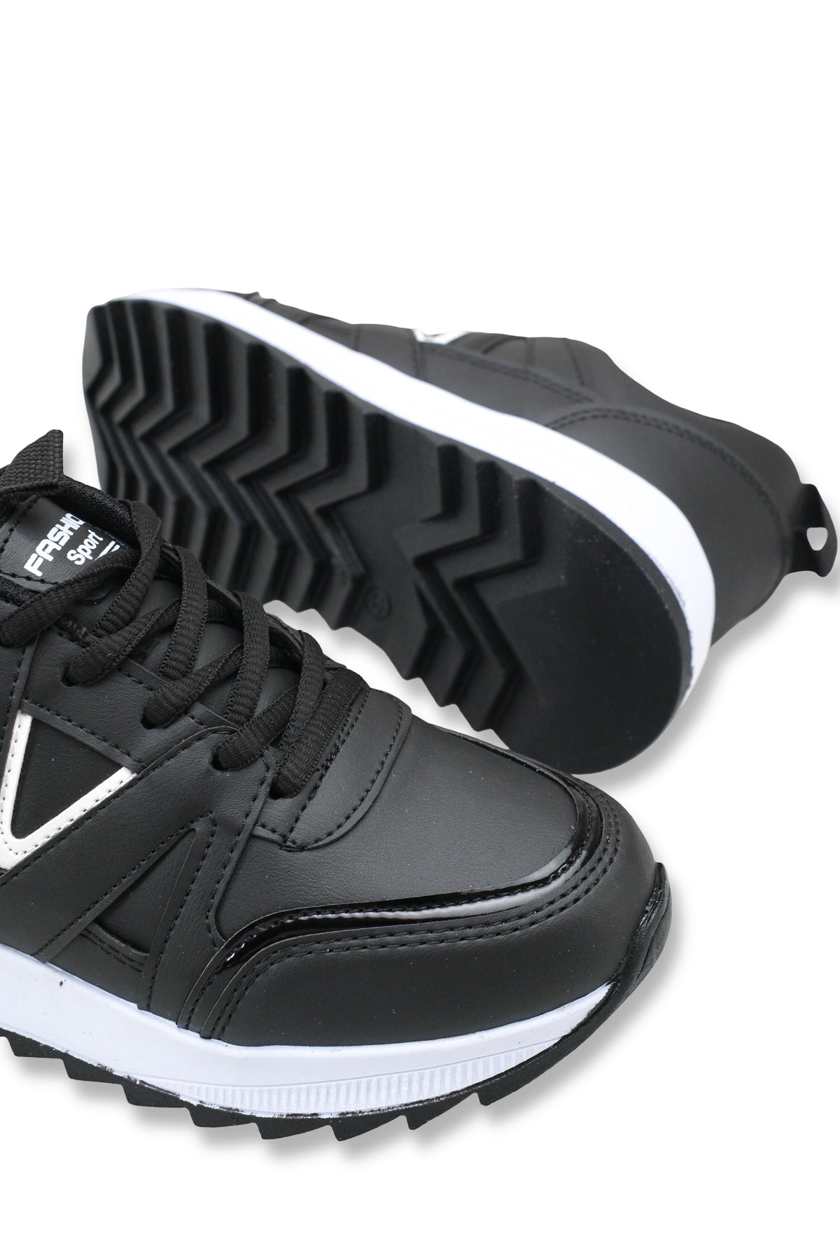 Riccon Celeste Nina Kadın Sneaker 001203 Siyah Beyaz Cilt
