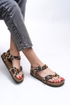 Riccon Clarmythe Kadın Parmak Arası Sandalet 0012503 Leopar - Riccon