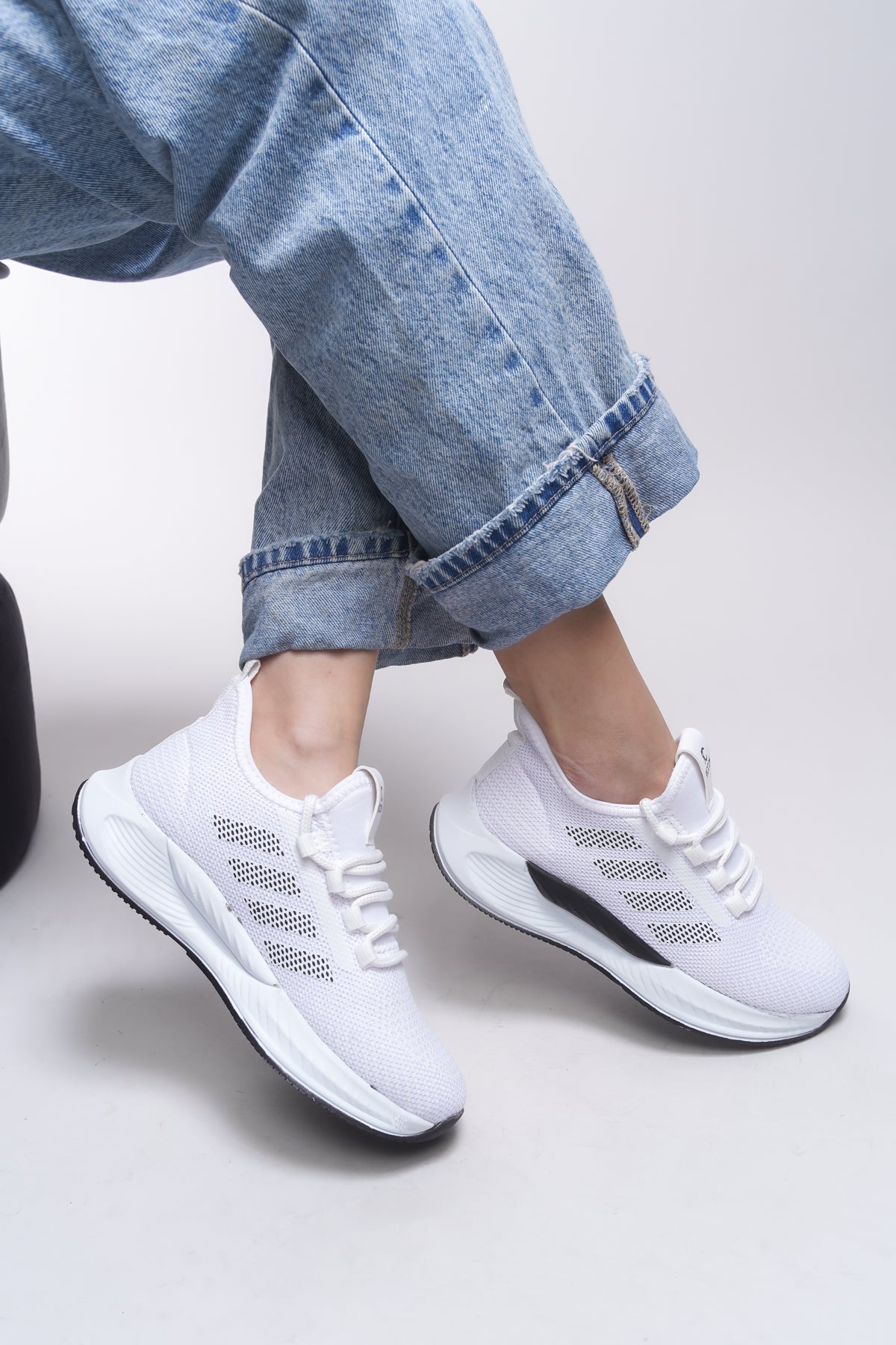 Riccon Drakruil Unisex Sneaker 0012141 Beyaz Siyah - Riccon
