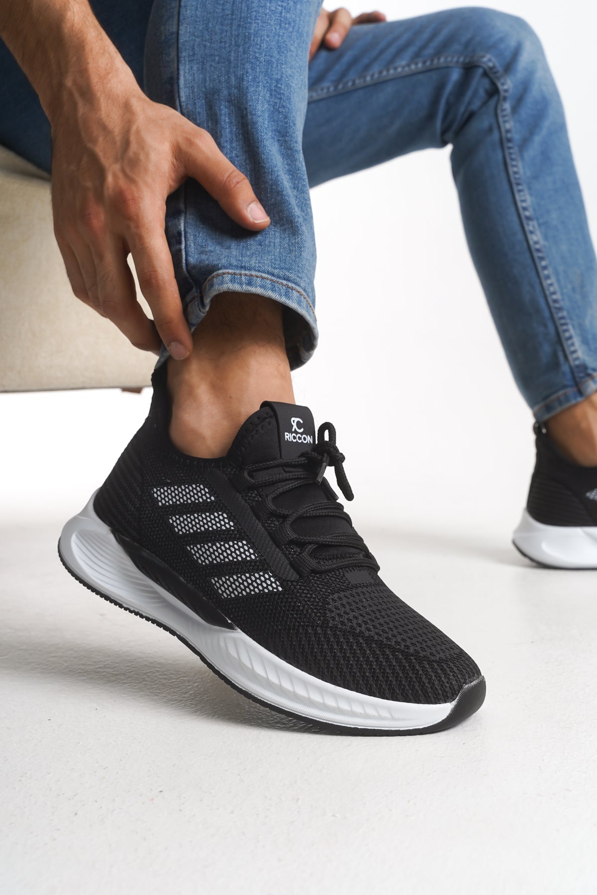 Riccon Drakruil Unisex Sneaker 0012141 Siyah Beyaz - Riccon