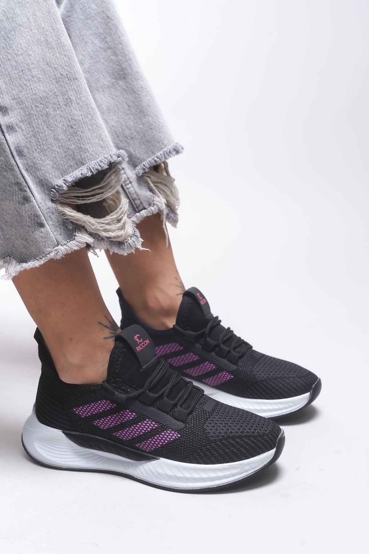 Riccon Drakruil Unisex Sneaker 0012141 Siyah Fuşya - Riccon
