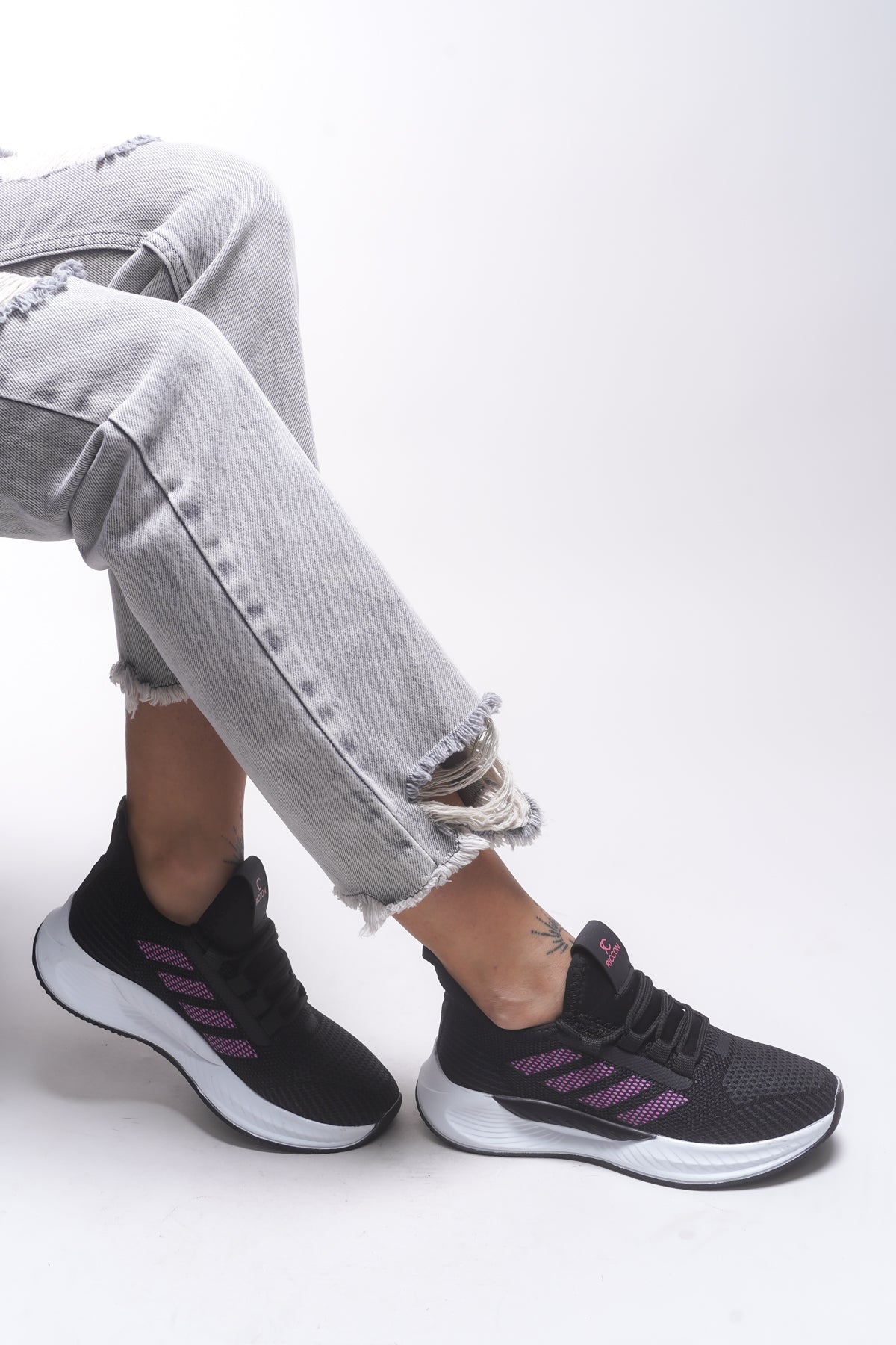 Riccon Drakruil Unisex Sneaker 0012141 Siyah Fuşya - Riccon