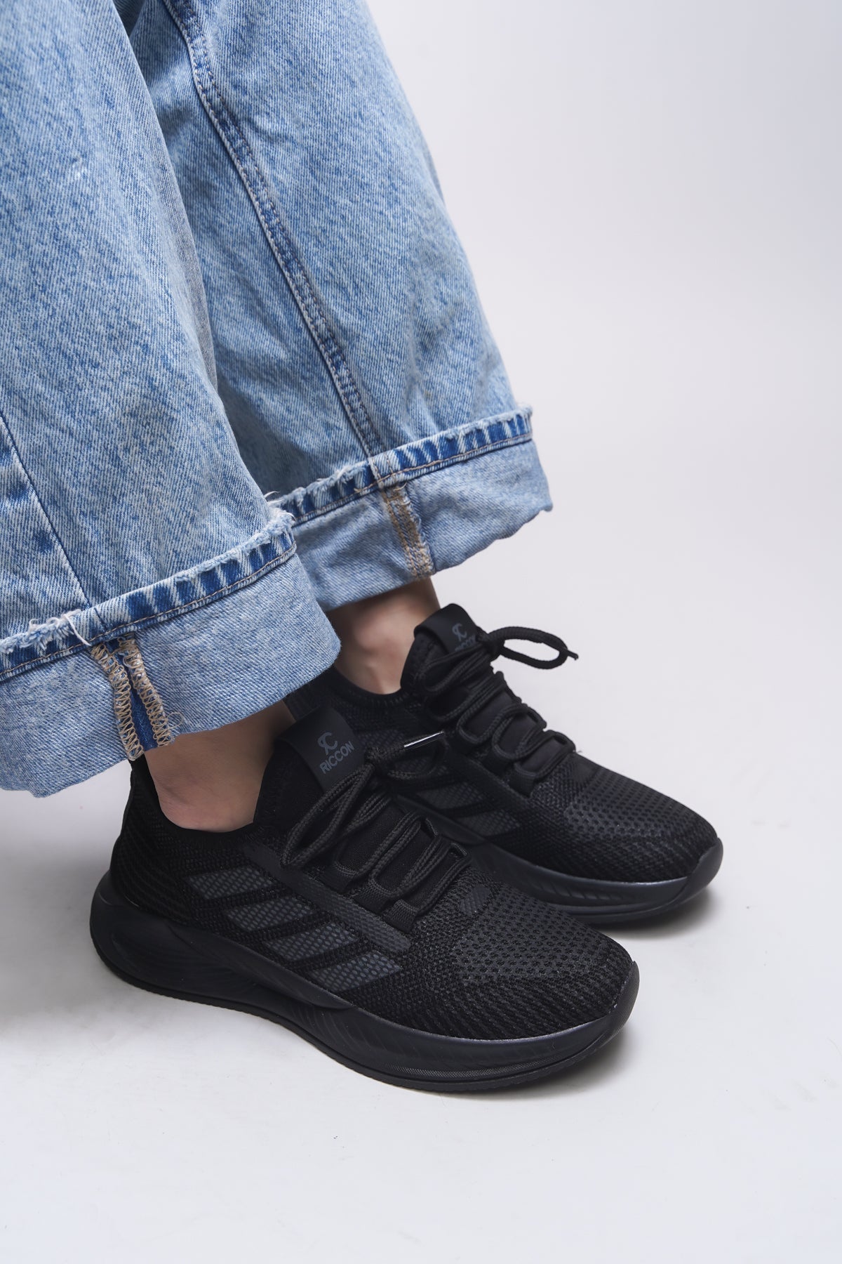 Riccon Drakruil Unisex Sneaker 0012141 Siyah Siyah - Riccon