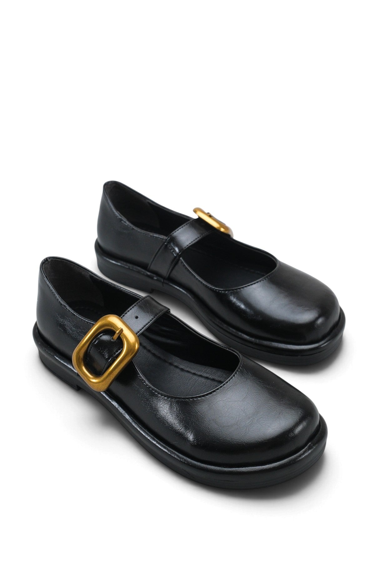 Riccon Elara Mina Kadın Loafer 0012921 Siyah Rustik