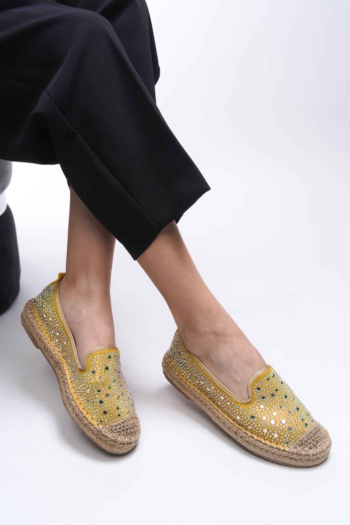 Riccon Elysrue Kadın Espadril 001210 Hardal - Riccon
