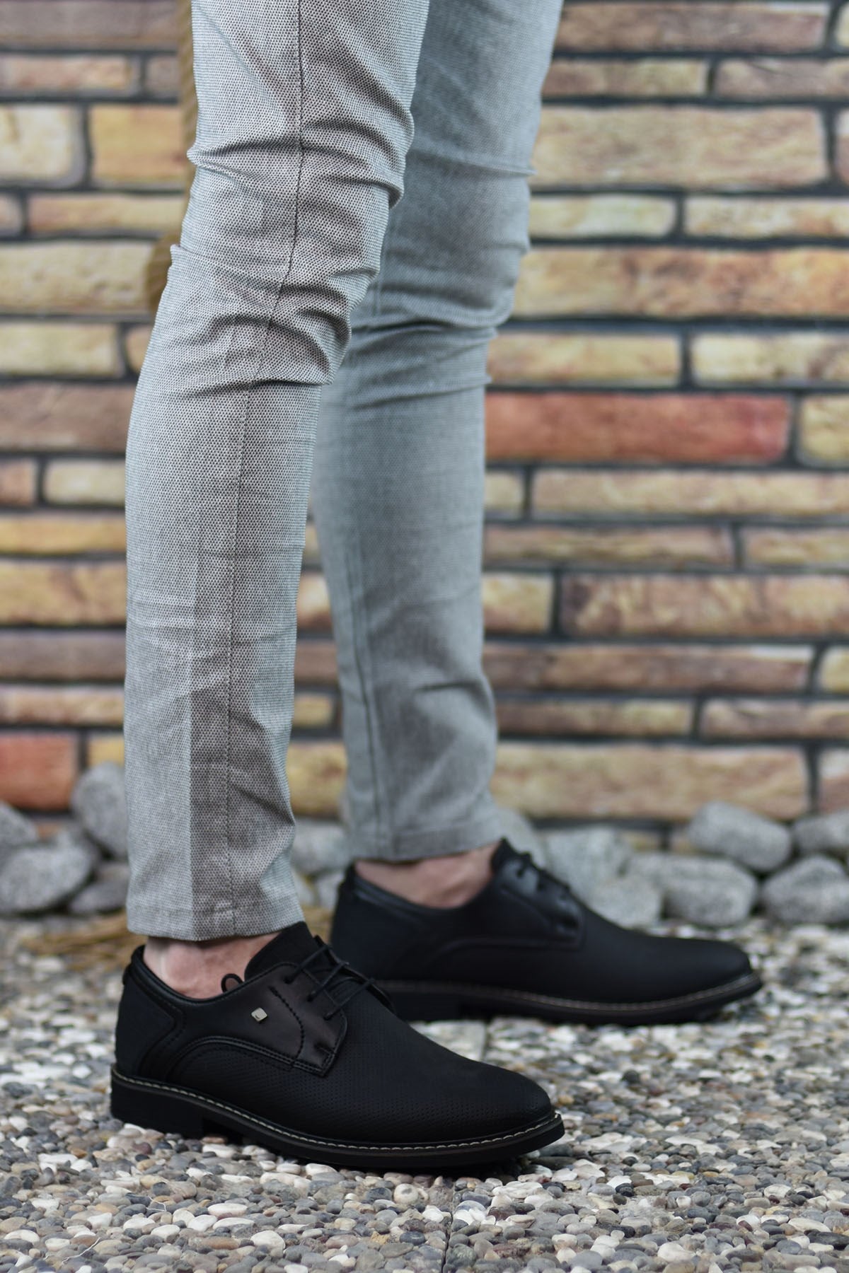 Riccon Erkek Casual Ayakkabı 0012146 Siyah Siyah - Riccon