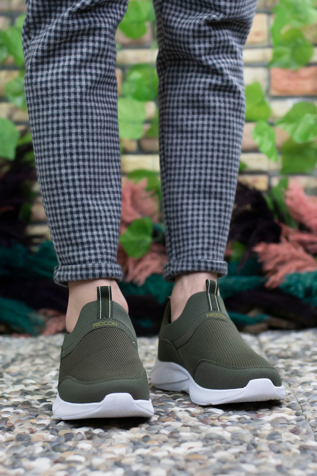 Riccon Erkek Sneaker 0012102 Haki Beyaz - Riccon