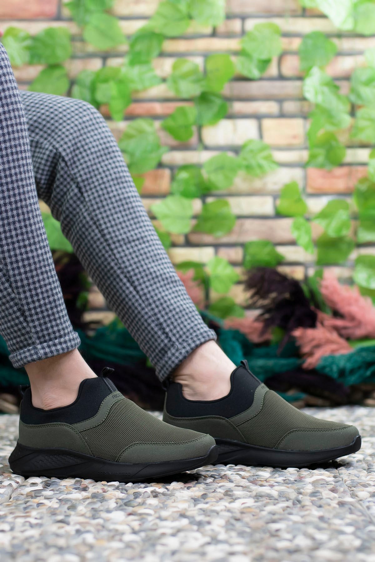 Riccon Erkek Sneaker 0012102 Haki Siyah - Riccon
