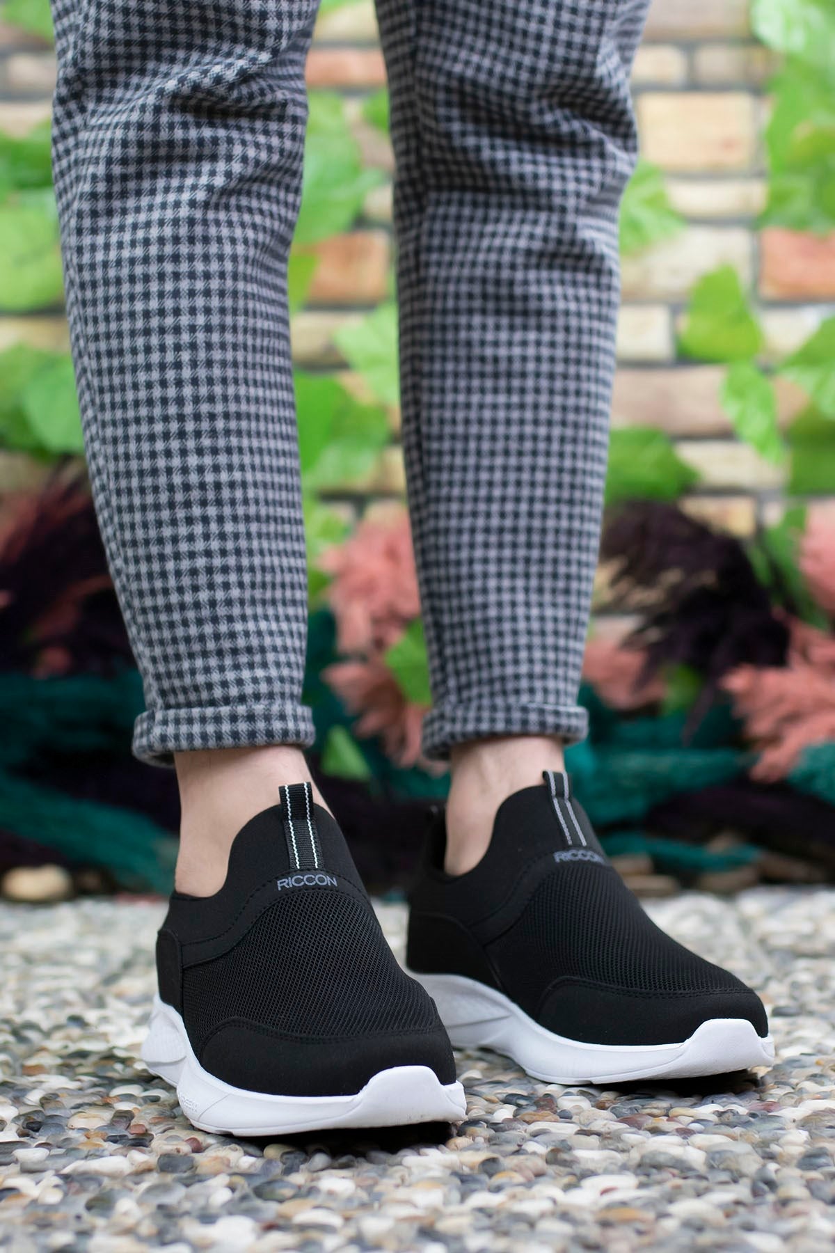 Riccon Erkek Sneaker 0012102 Siyah Beyaz - Riccon