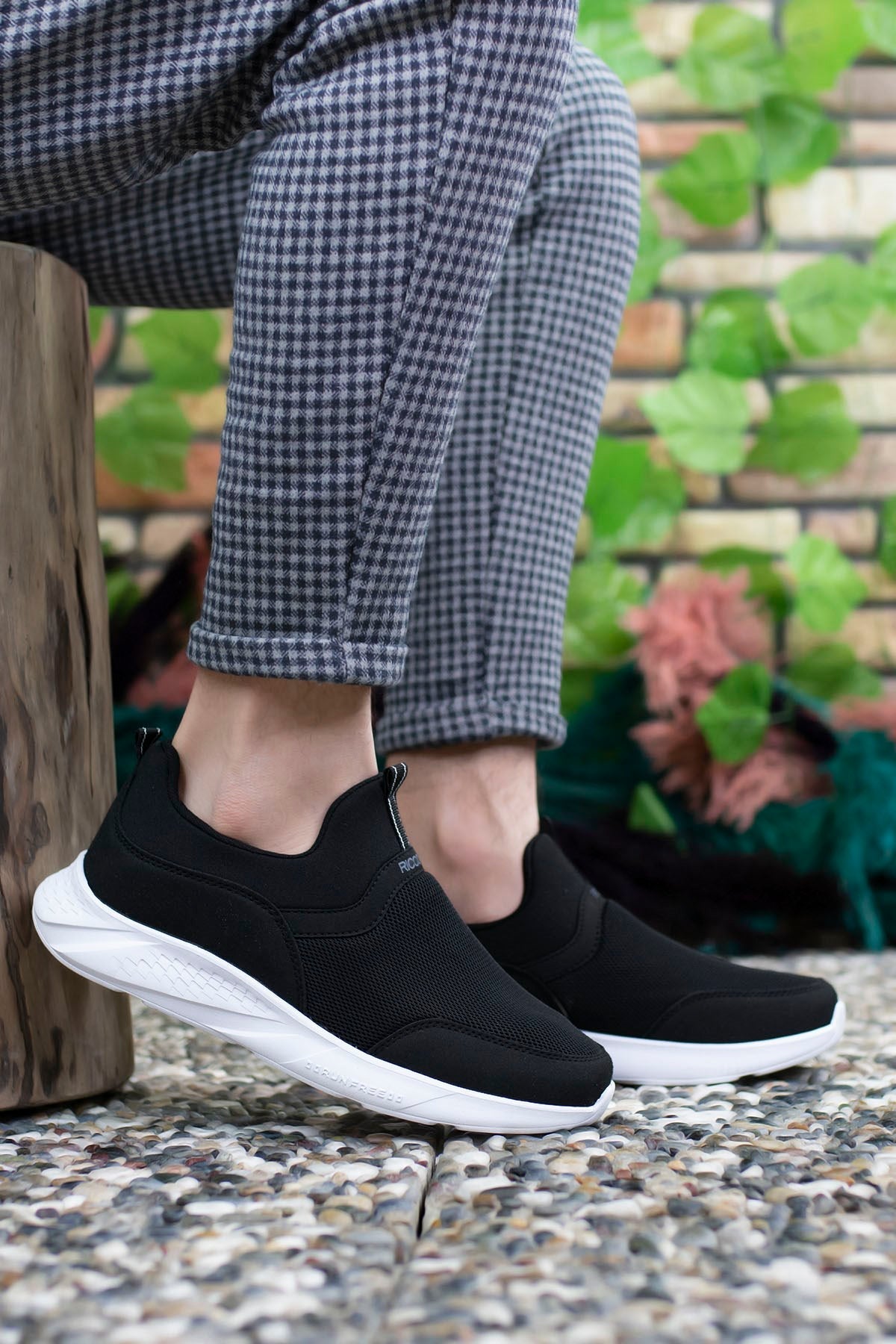 Riccon Erkek Sneaker 0012102 Siyah Beyaz - Riccon