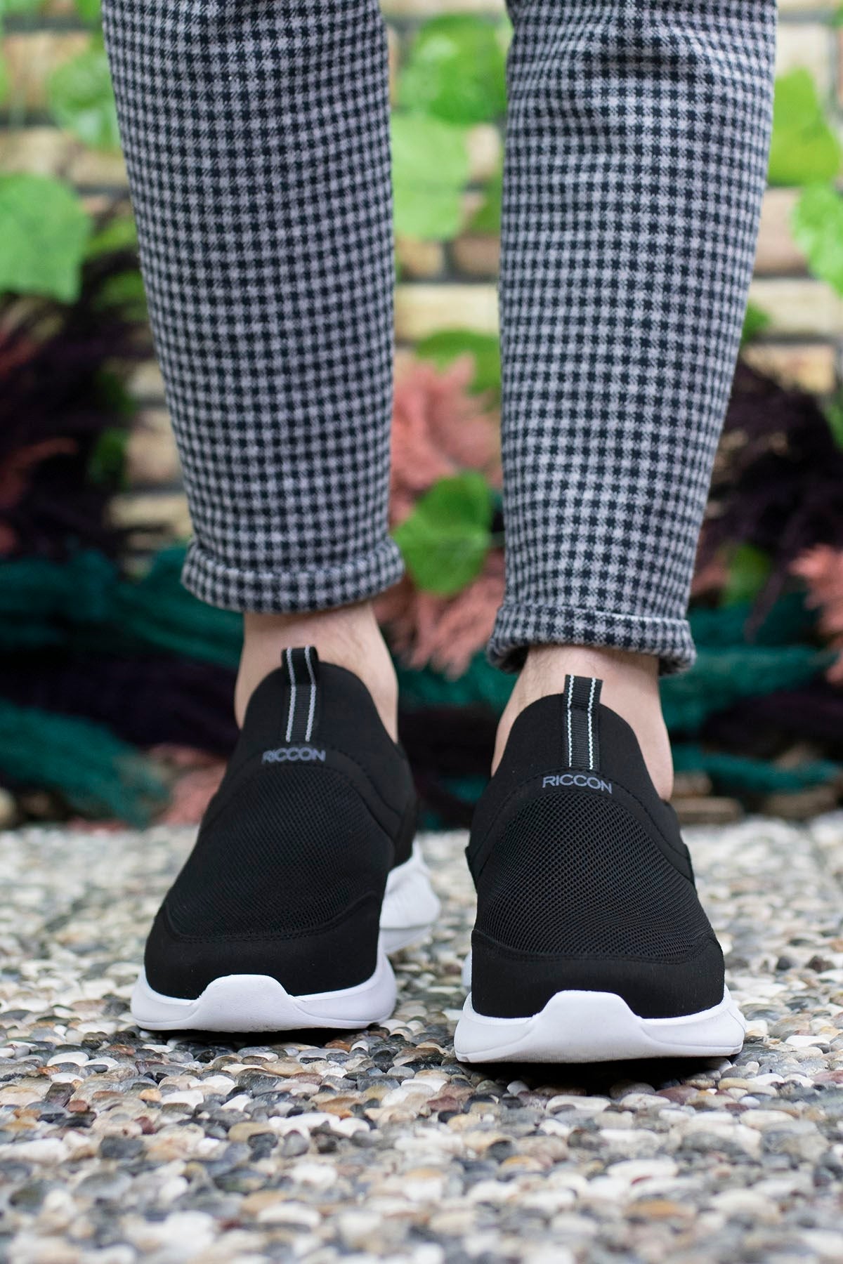 Riccon Erkek Sneaker 0012102 Siyah Beyaz - Riccon