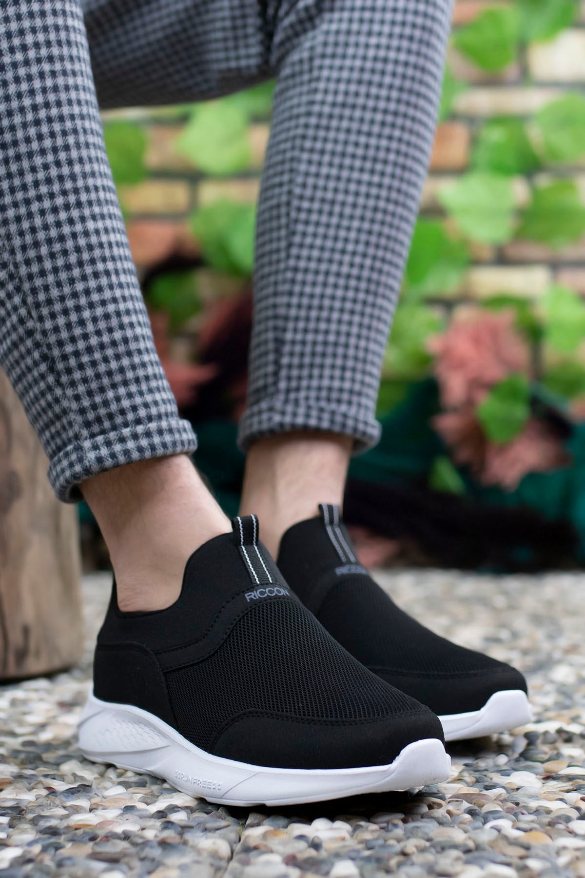 Riccon Erkek Sneaker 0012102 Siyah Beyaz - Riccon