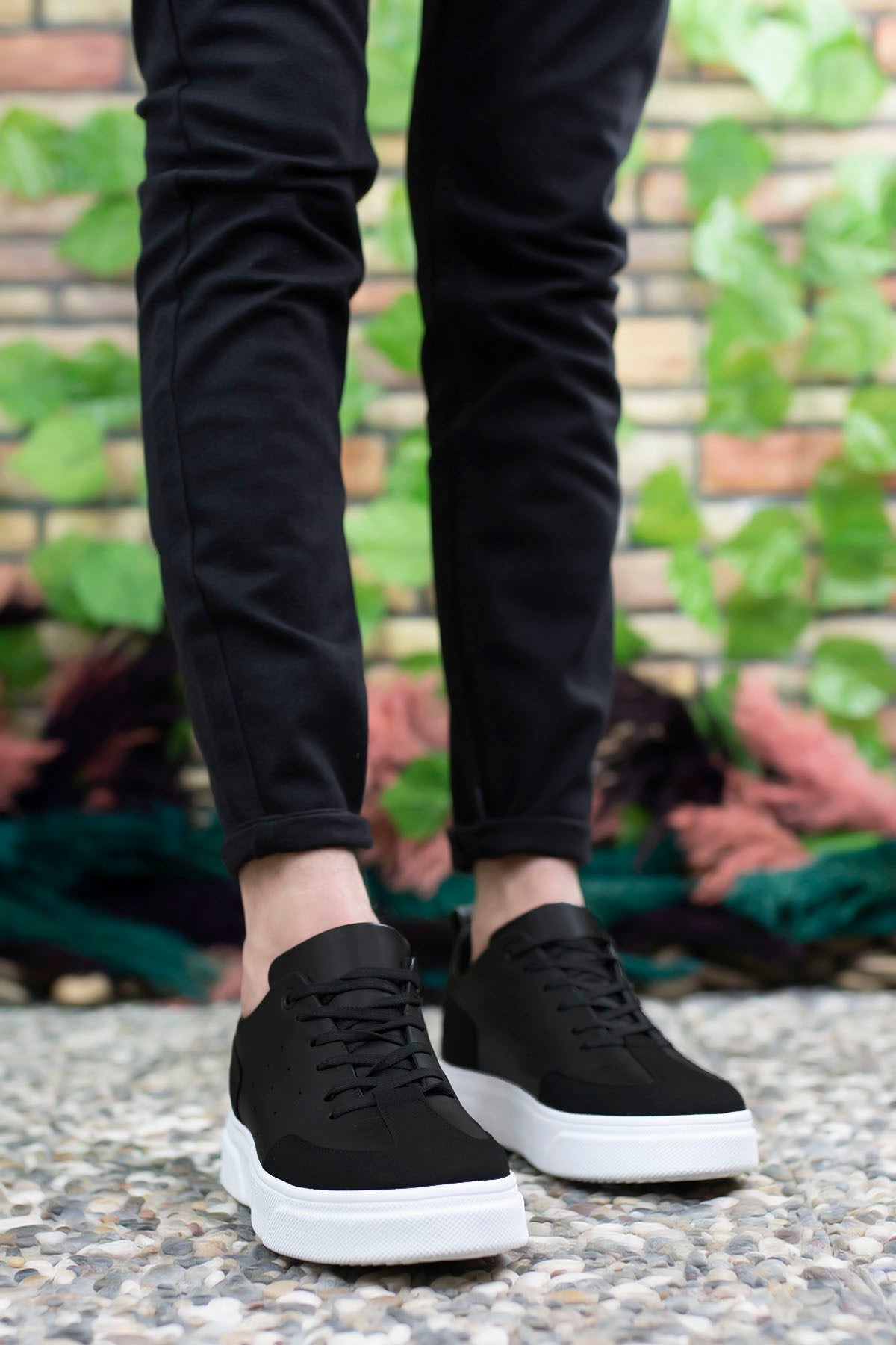 Riccon Erkek Sneaker 0012133 Siyah Beyaz - Riccon