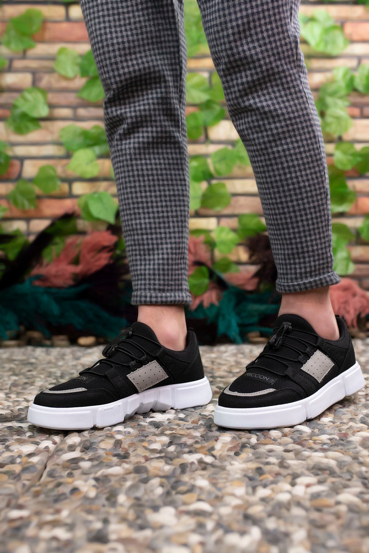 Riccon Erkek Sneaker 00122023 Siyah Buz Beyaz - Riccon