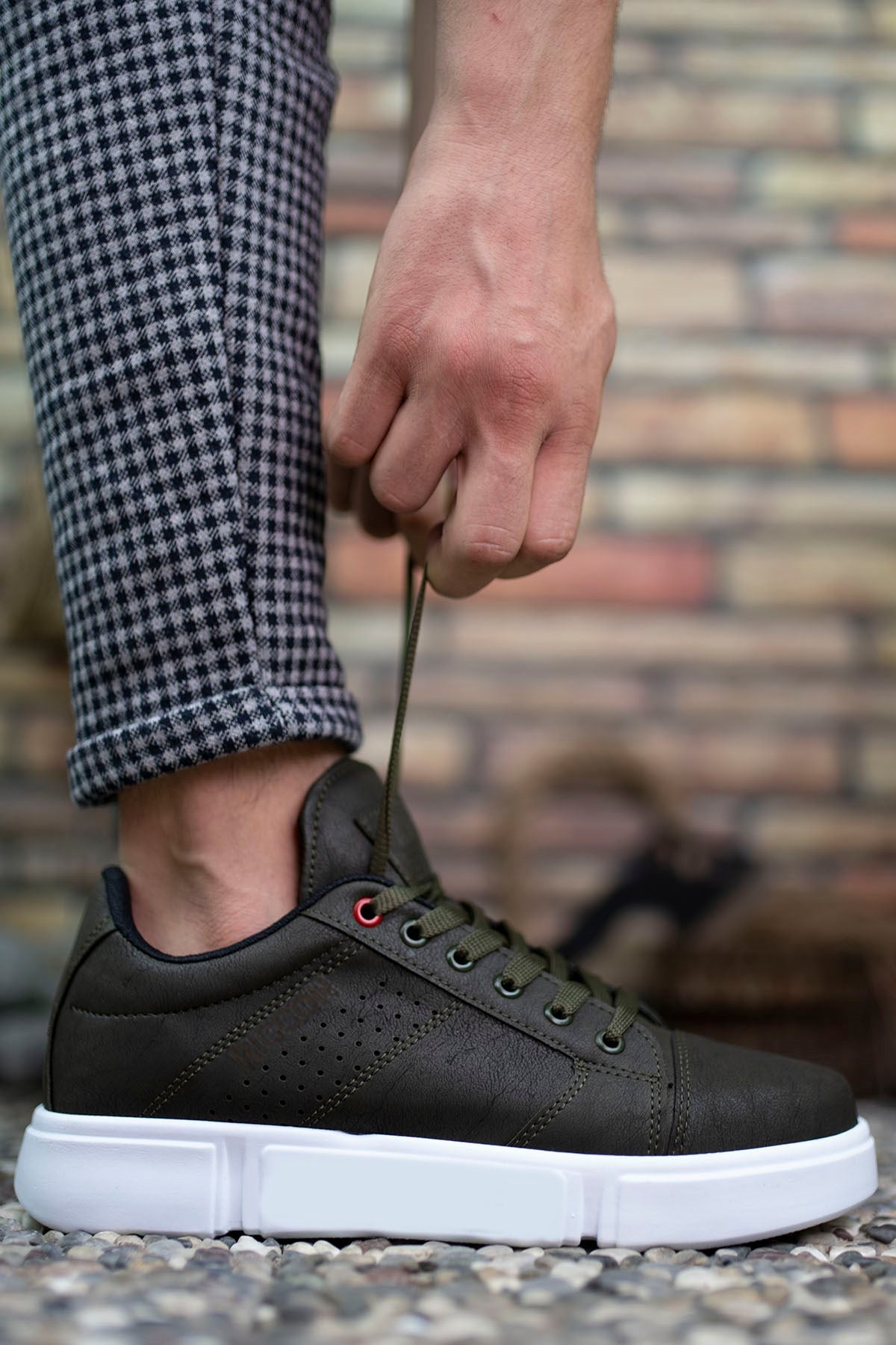 Riccon Erkek Sneaker 0012Y10 Haki Beyaz - Riccon