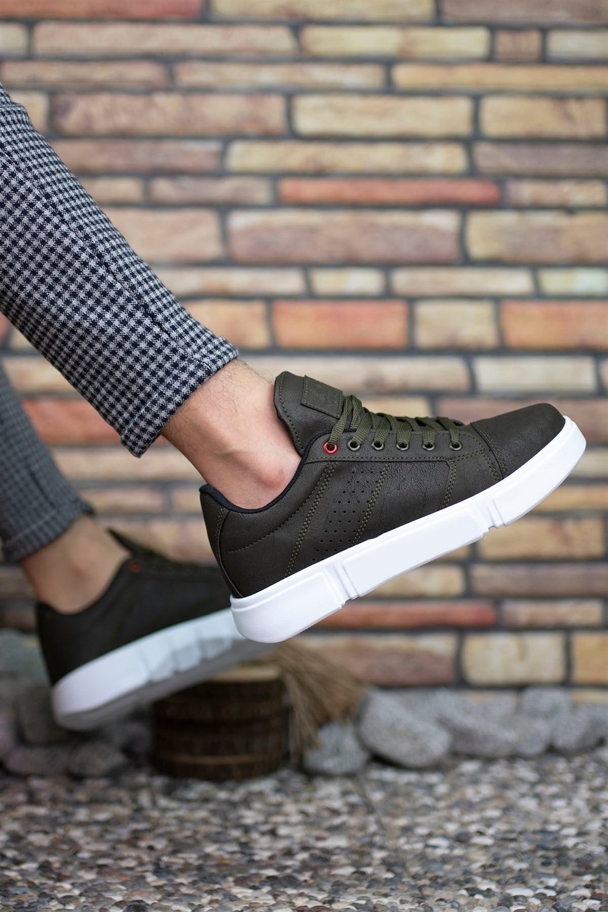 Riccon Erkek Sneaker 0012Y10 Haki Beyaz - Riccon