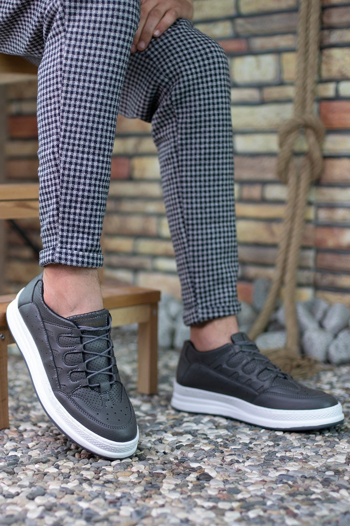 Riccon Erkek Sneaker Füme Beyaz - Riccon