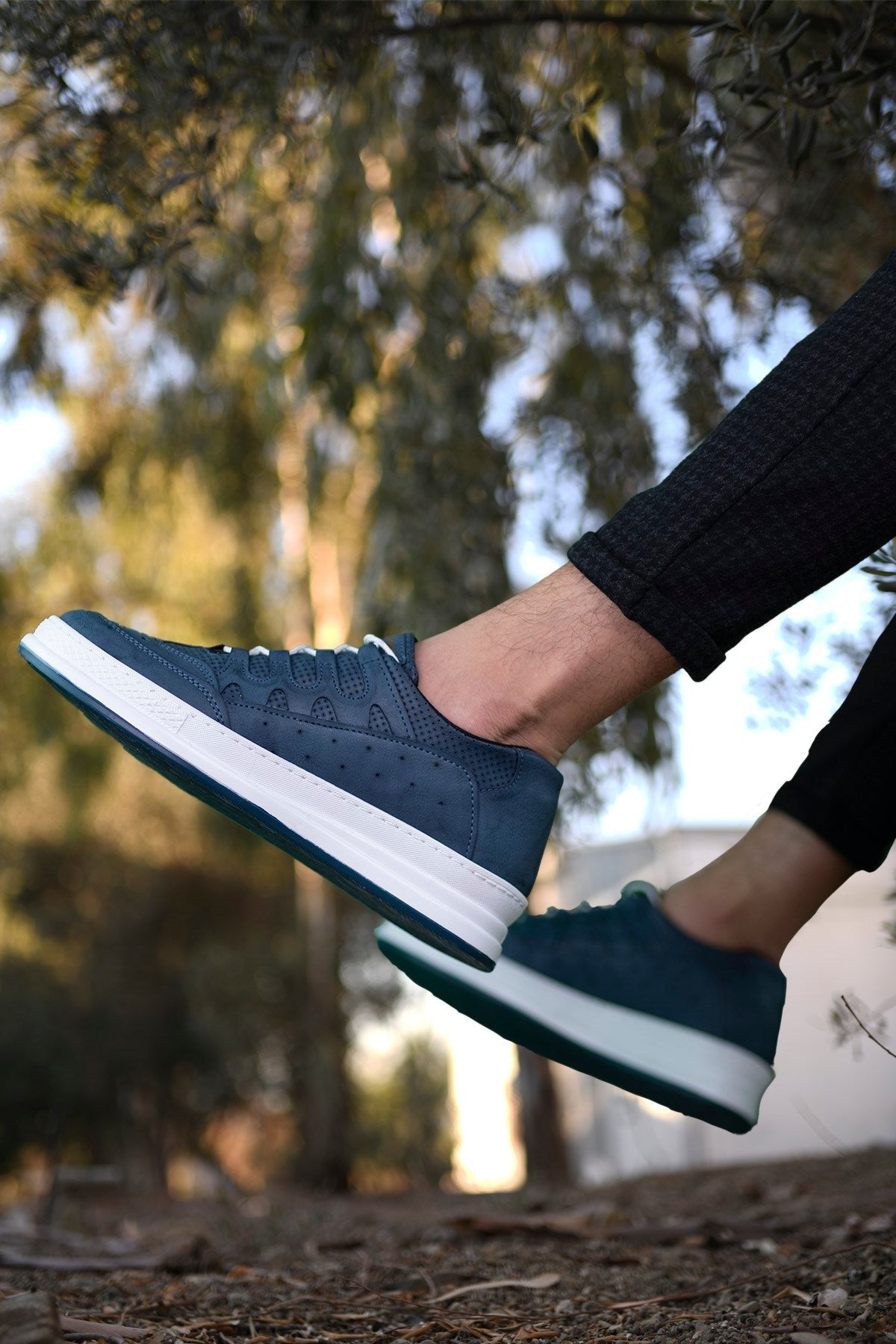 Riccon Erkek Sneaker Petrol Mavisi - Riccon