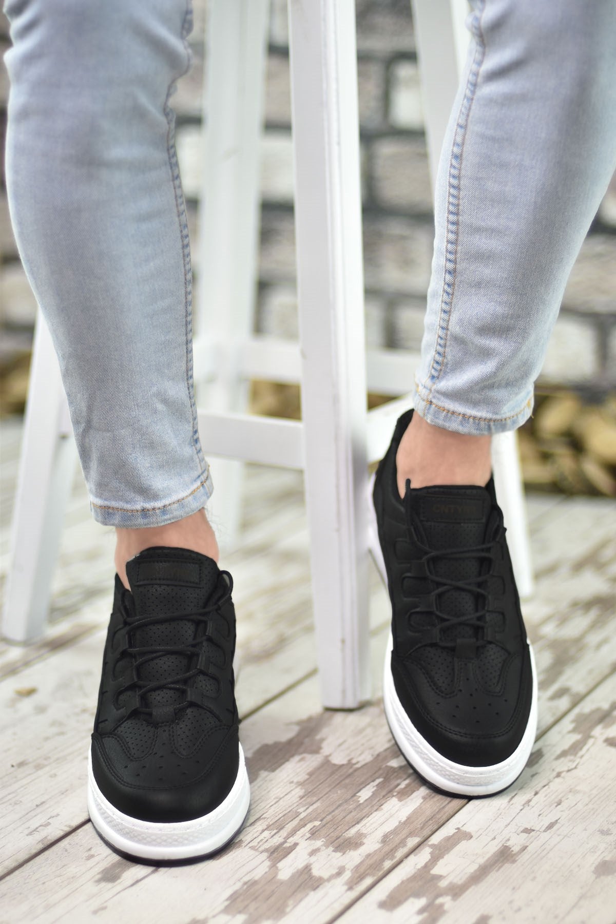 Riccon Erkek Sneaker Siyah Beyaz - Riccon