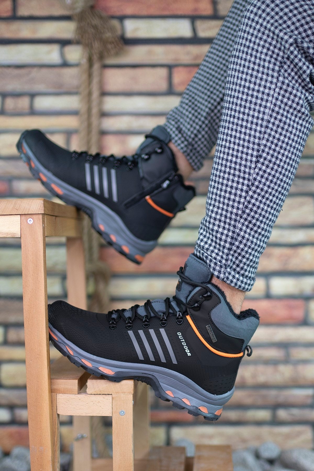 Riccon Erkek Trekking Bot 00121820 Siyah Füme Oranj - Riccon