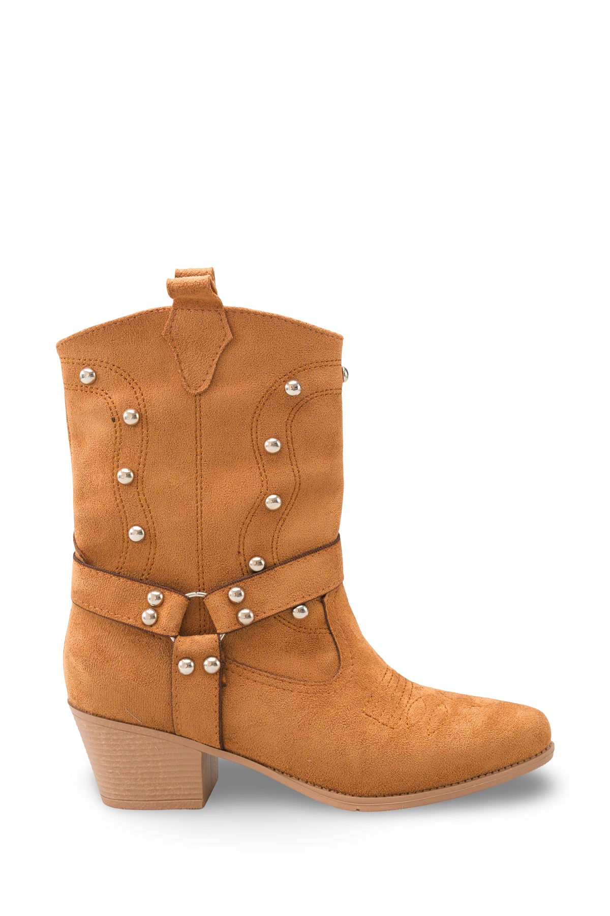 Riccon Gemma Vita Kadın Western Bot 0012727 Taba Süet