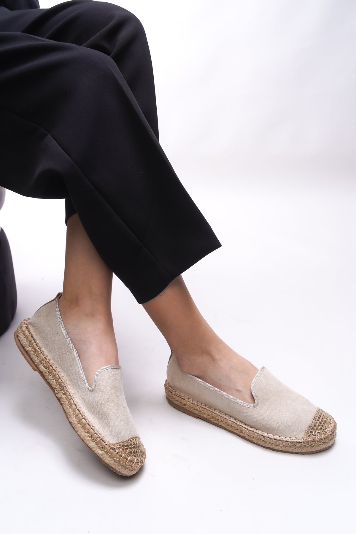 Riccon Giselnesia Kadın Espadril 00123 Bej - Riccon