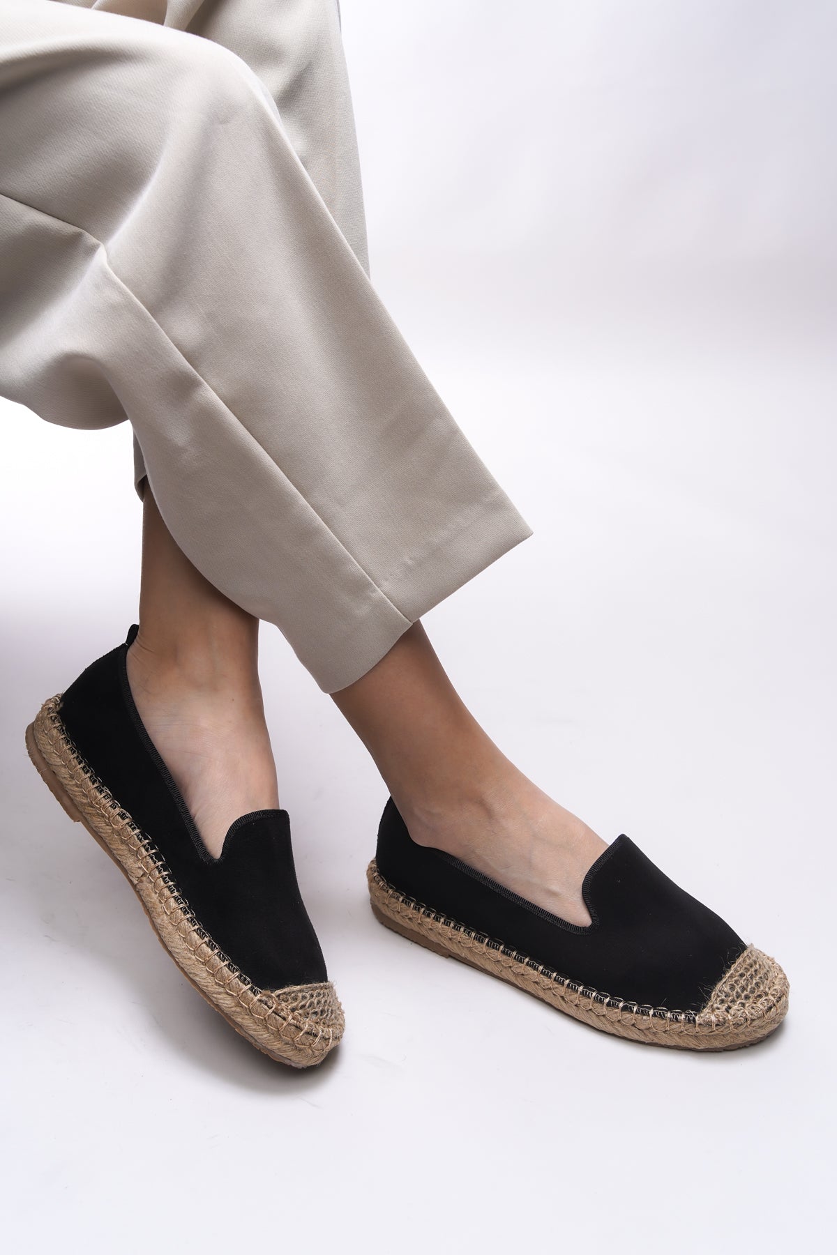 Riccon Giselnesia Kadın Espadril 00123 Siyah - Riccon