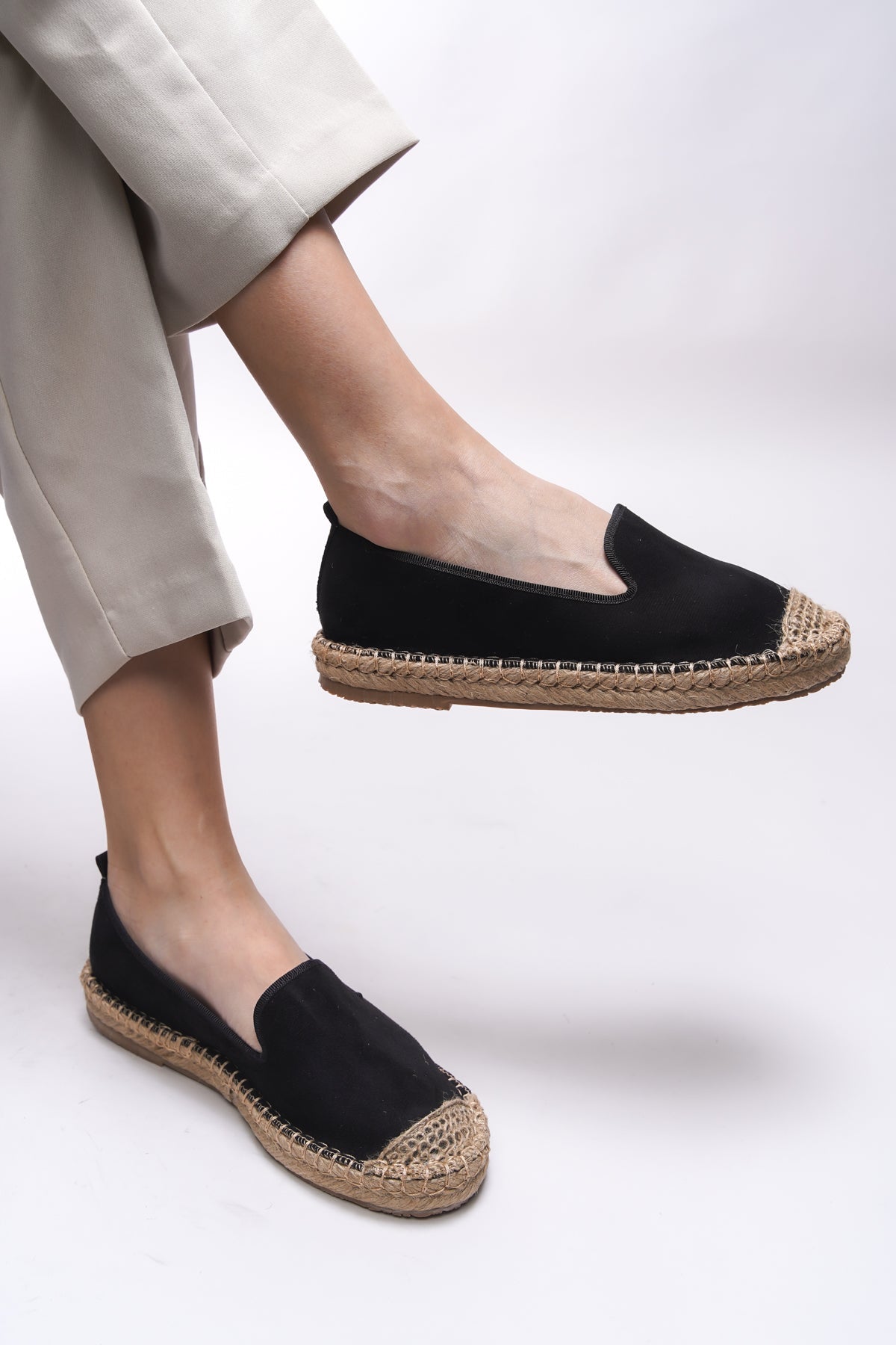 Riccon Giselnesia Kadın Espadril 00123 Siyah - Riccon