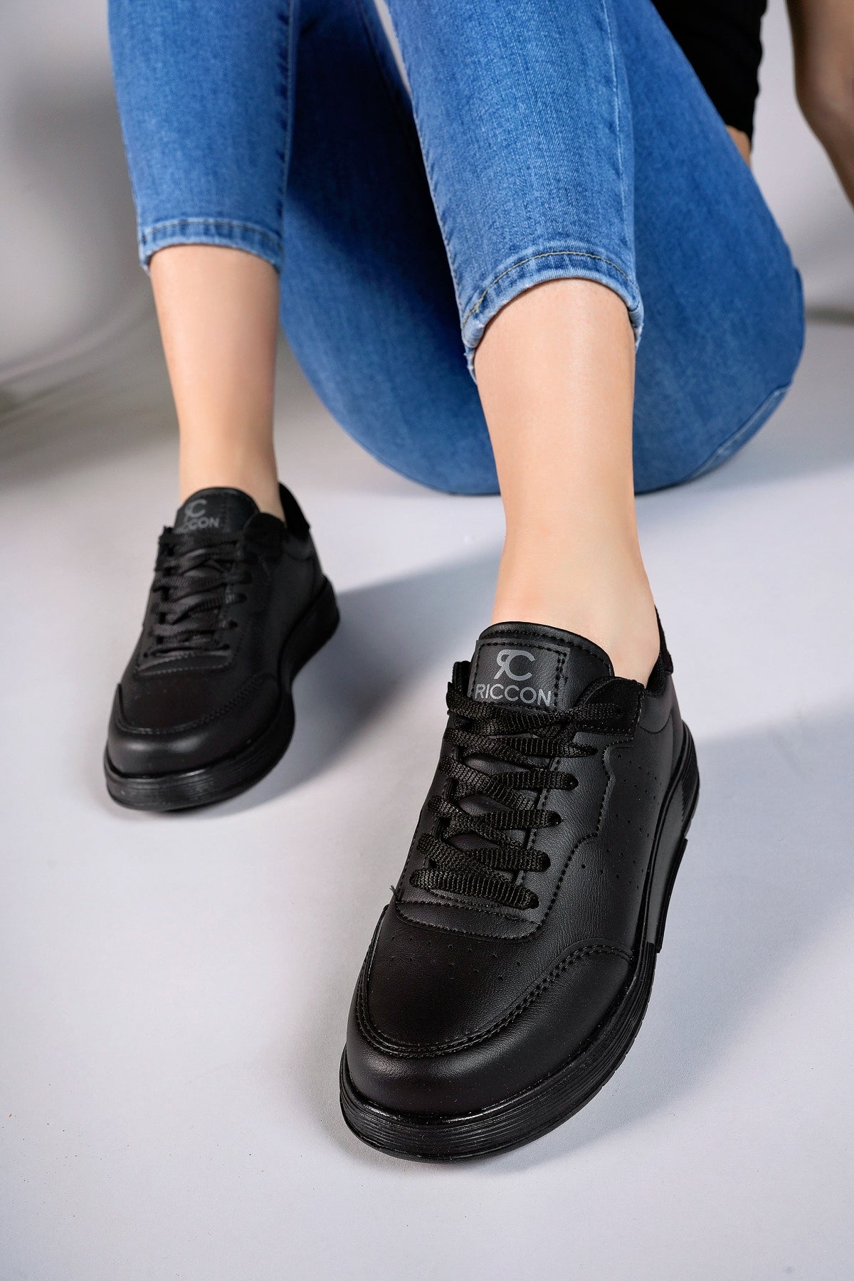 Riccon Glaweth Kadın Sneaker 0012158 Siyah Siyah - Riccon
