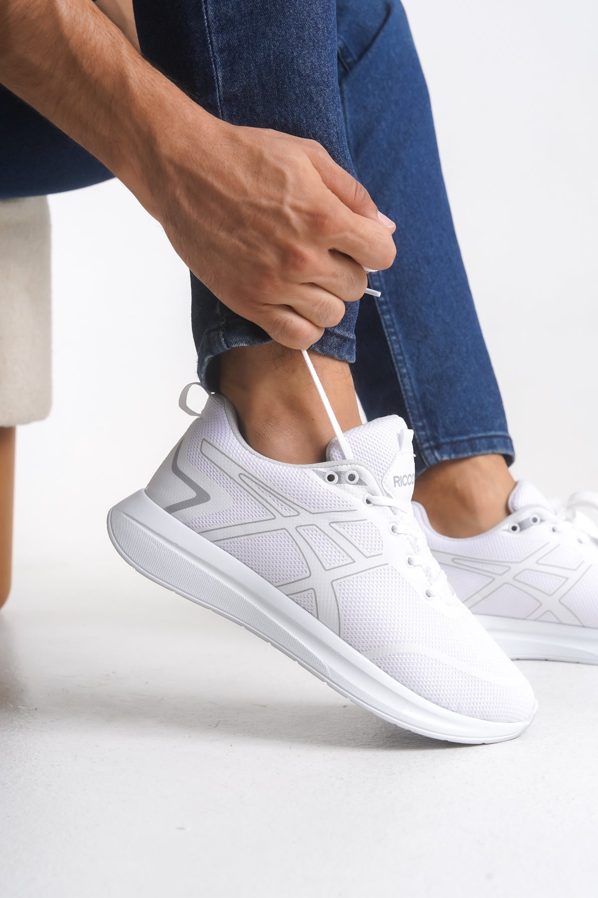 Riccon Graryll Unisex Sneaker 001218 Beyaz Beyaz - Riccon