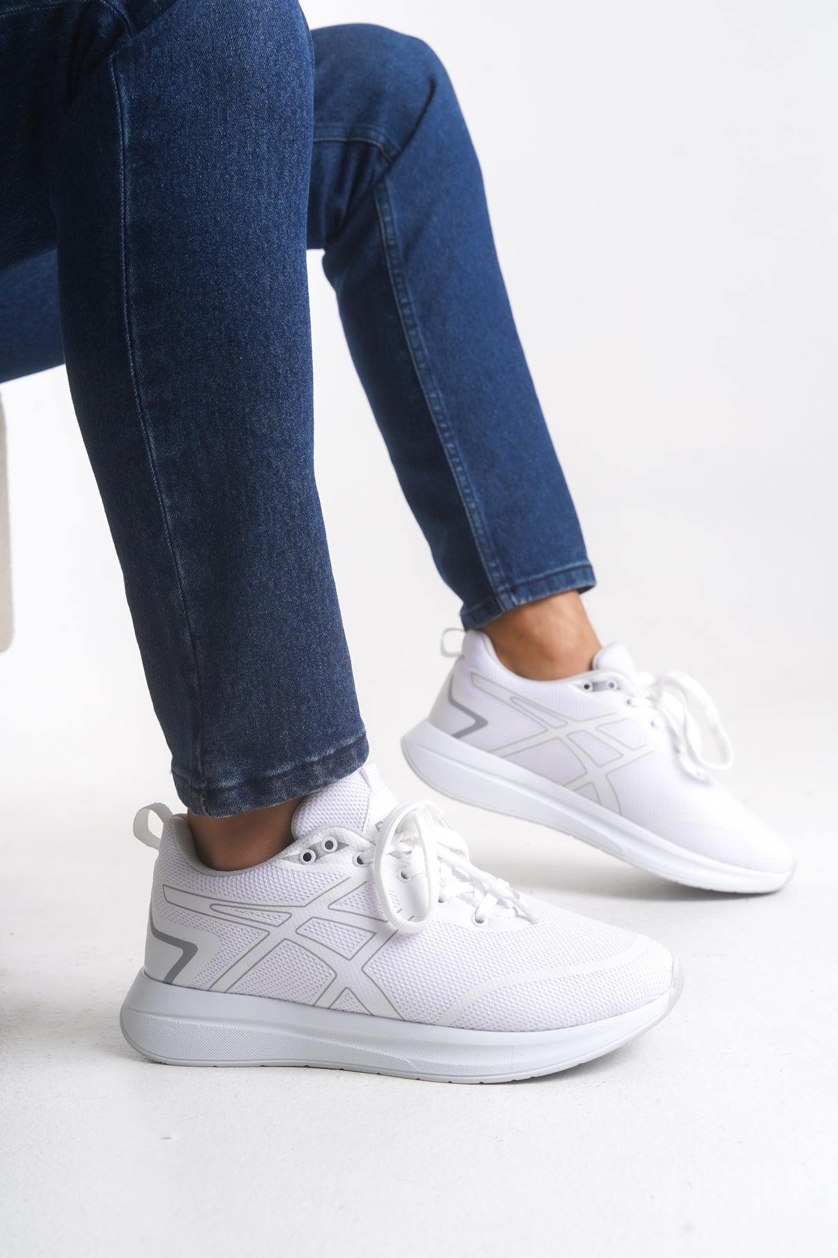 Riccon Graryll Unisex Sneaker 001218 Beyaz Beyaz - Riccon