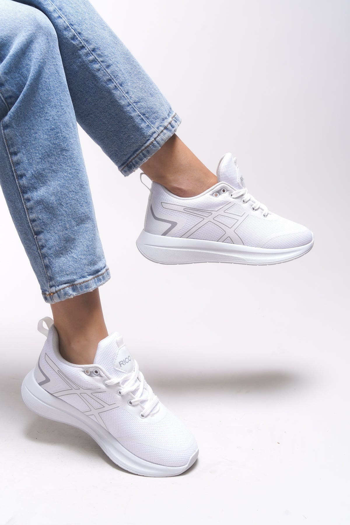 Riccon Graryll Unisex Sneaker 001218 Beyaz Buz - Riccon