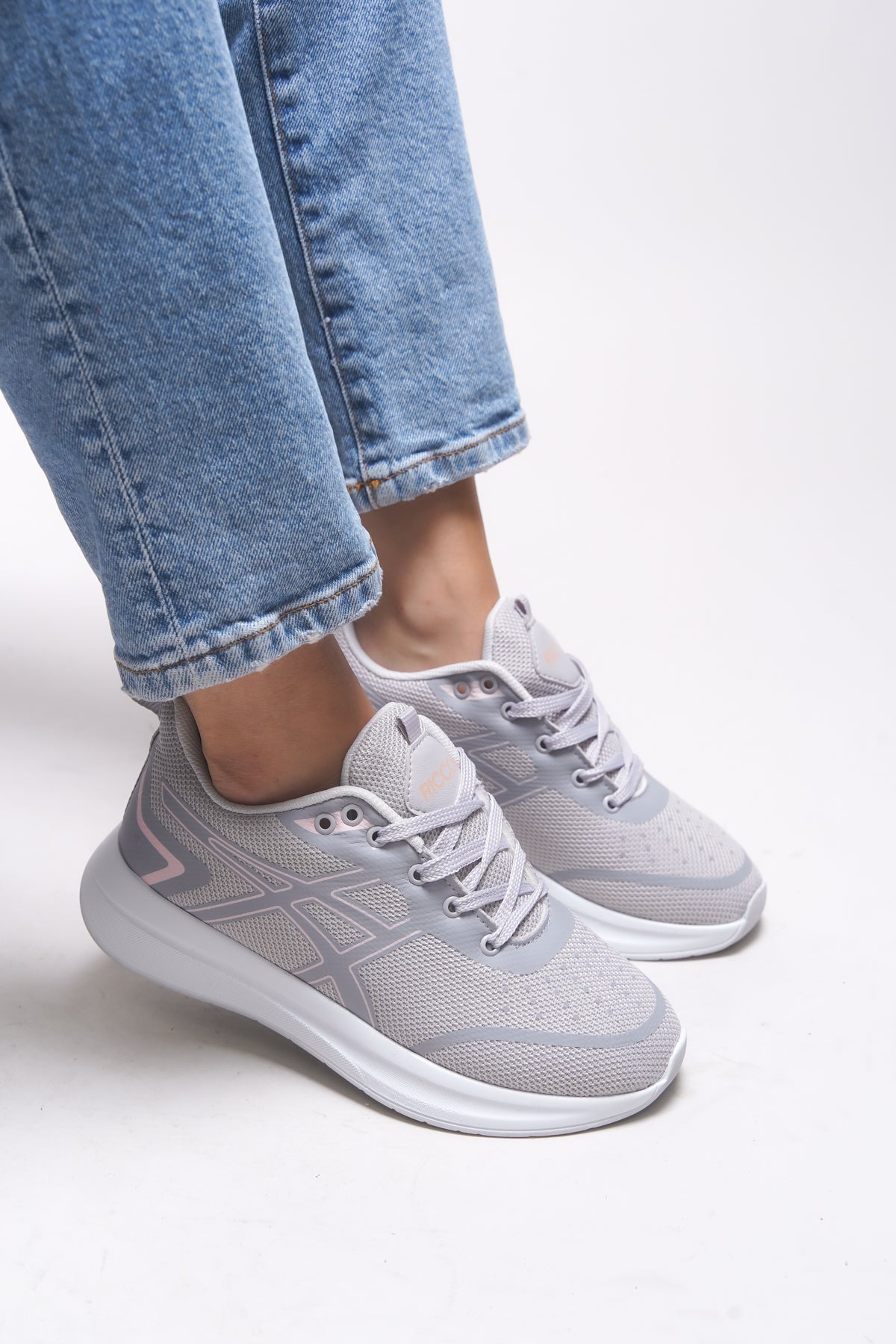 Riccon Graryll Unisex Sneaker 001218 Buz Pudra - Riccon