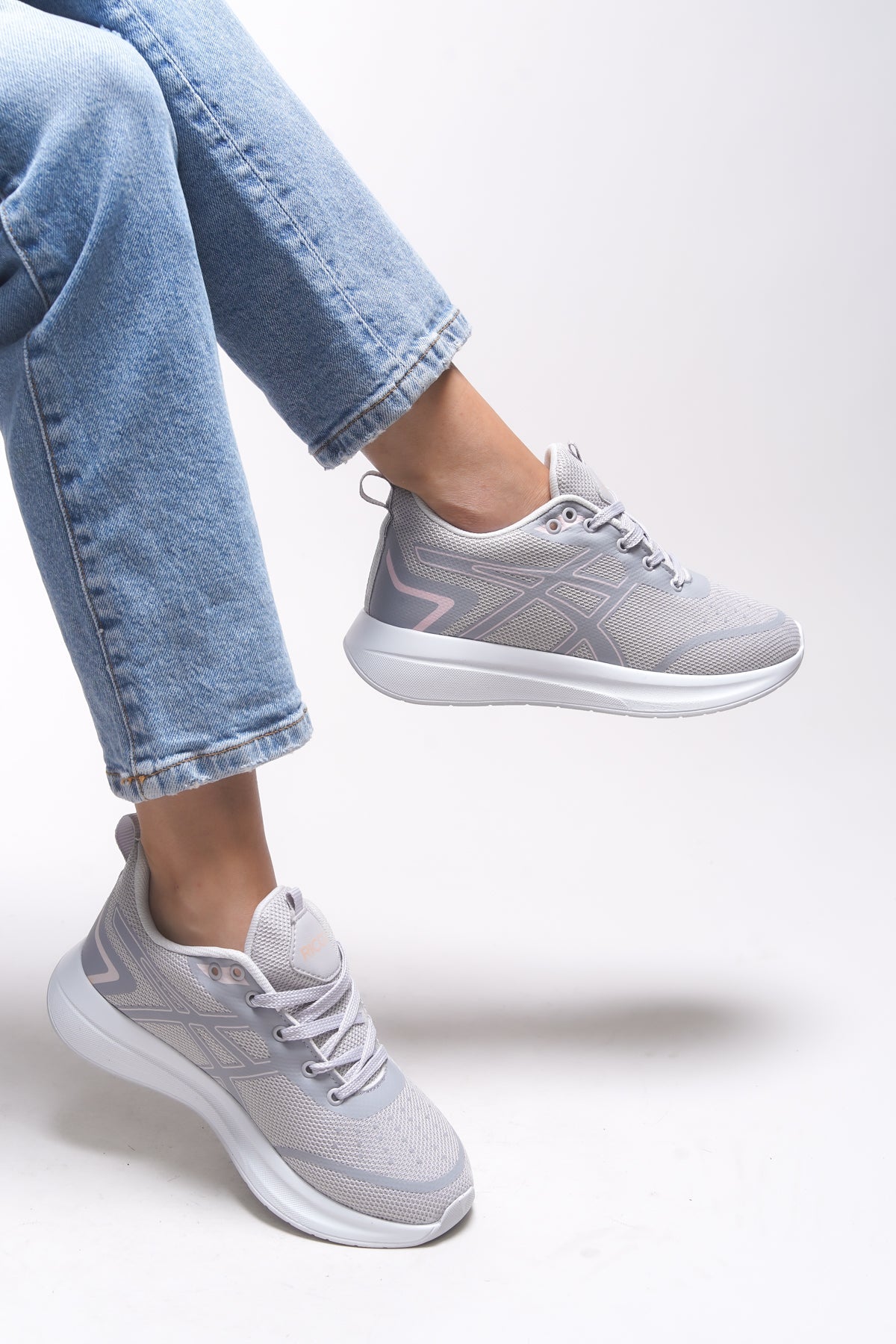 Riccon Graryll Unisex Sneaker 001218 Buz Pudra - Riccon