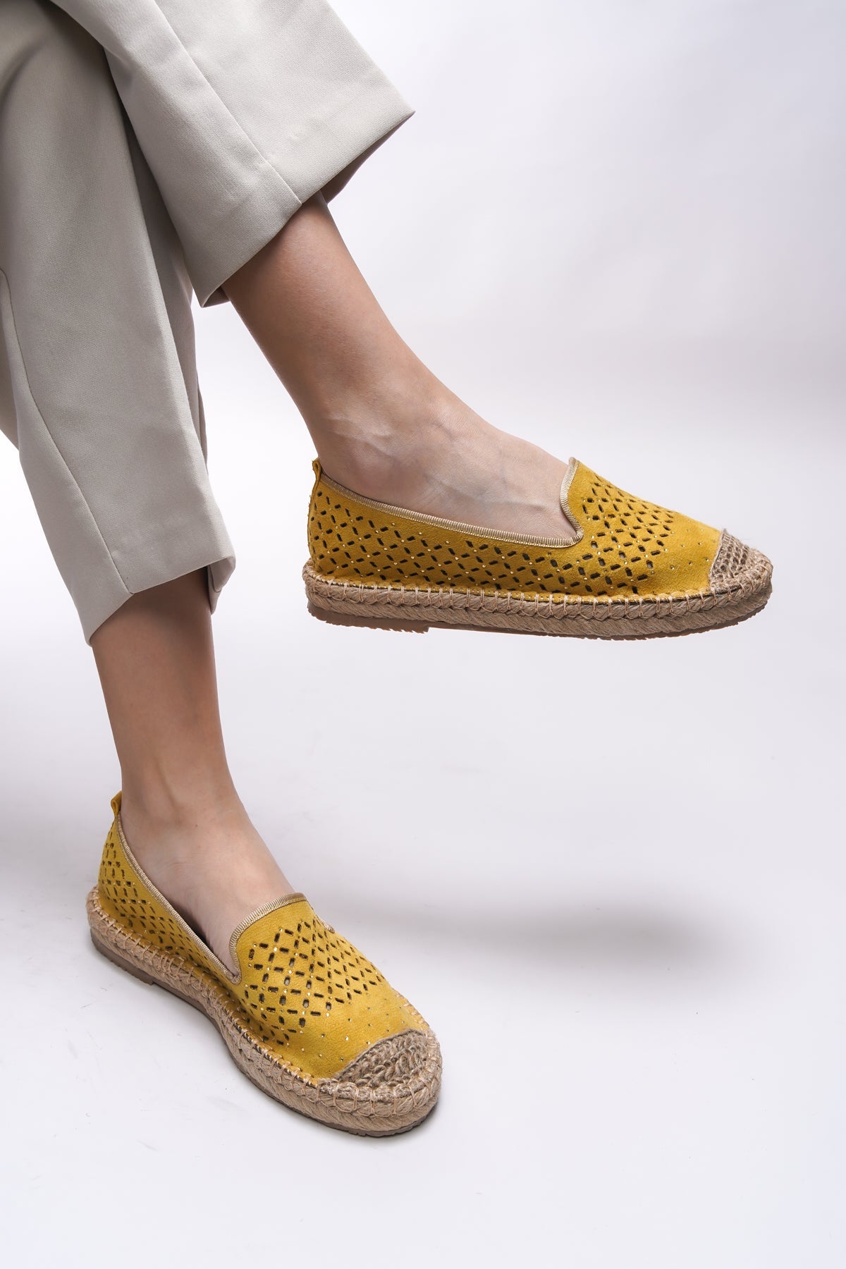 Riccon Iohnalyn Kadın Espadril 00121 Hardal - Riccon