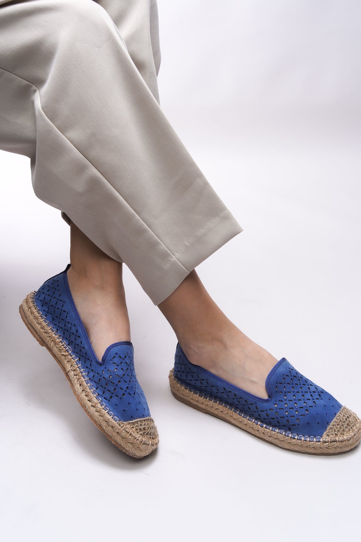 Riccon Iohnalyn Kadın Espadril 00121 Mavi - Riccon