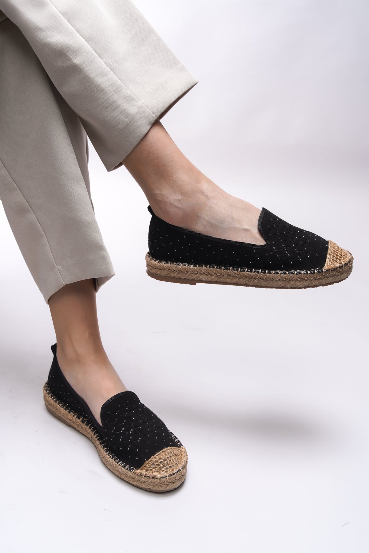 Riccon Iohnalyn Kadın Espadril 00121 Siyah - Riccon