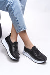 Riccon Isolendra Kadın Sneaker 00121706 Siyah Beyaz - Riccon