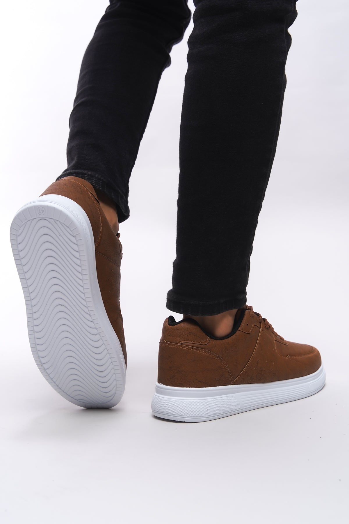Riccon Jamethil Erkek Sneaker 0012110 Taba Beyaz - Riccon