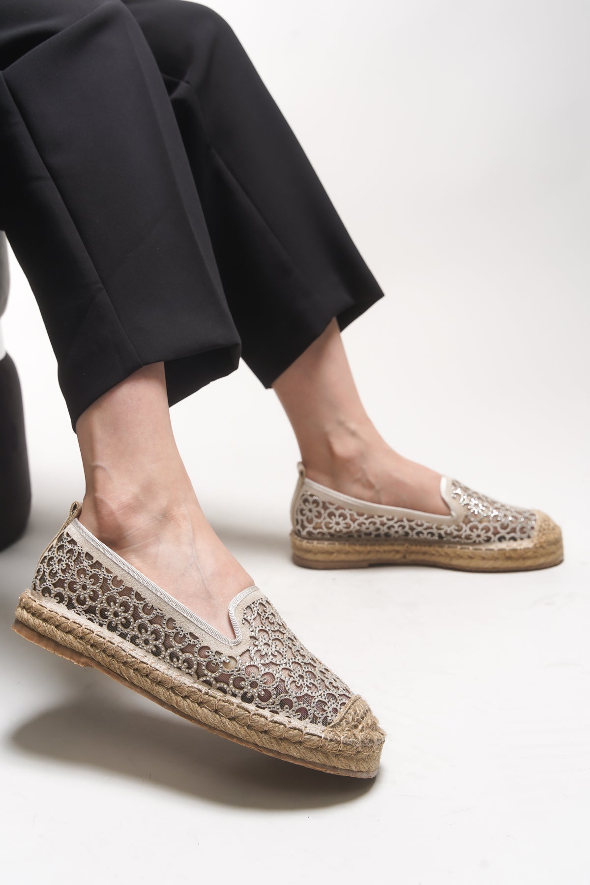 Riccon Jehyeth Kadın Espadril 00128 Bej - Riccon
