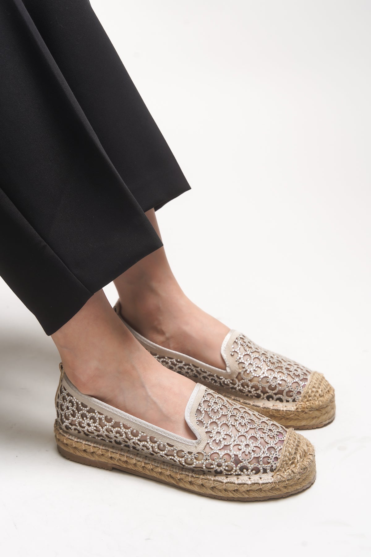 Riccon Jehyeth Kadın Espadril 00128 Bej - Riccon