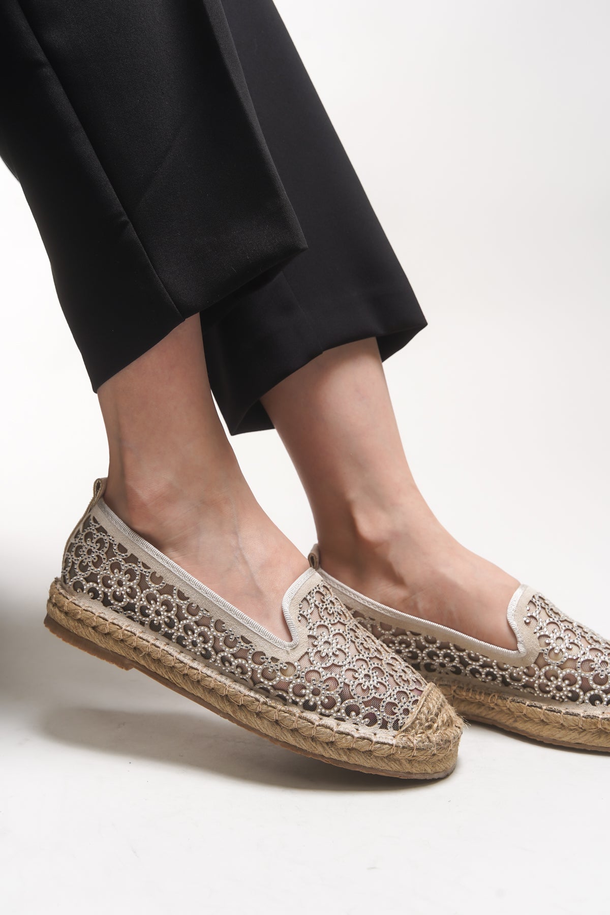 Riccon Jehyeth Kadın Espadril 00128 Bej - Riccon