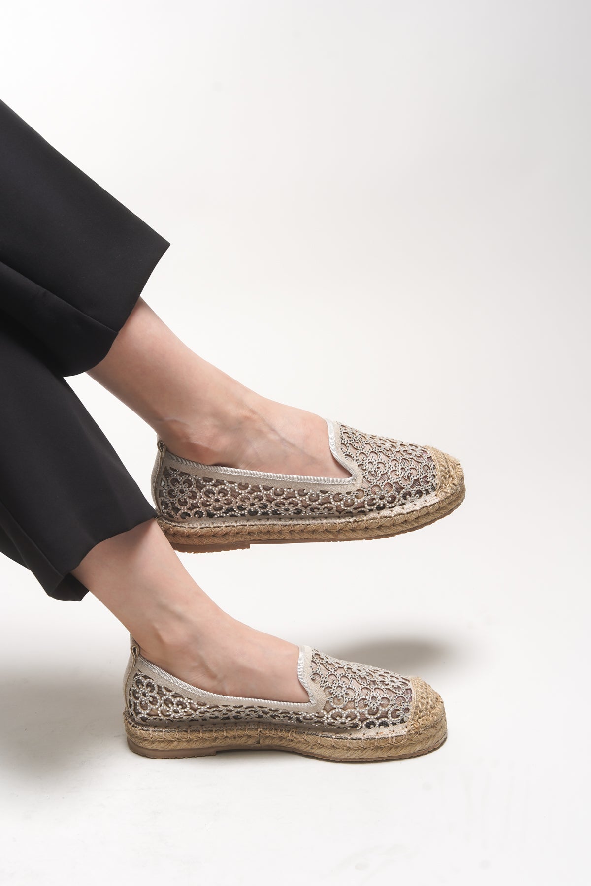 Riccon Jehyeth Kadın Espadril 00128 Bej - Riccon