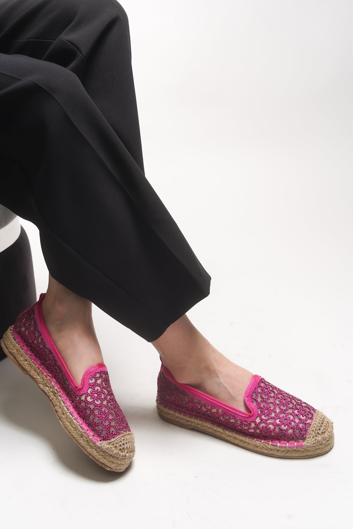 Riccon Jehyeth Kadın Espadril 00128 Fuşya - Riccon
