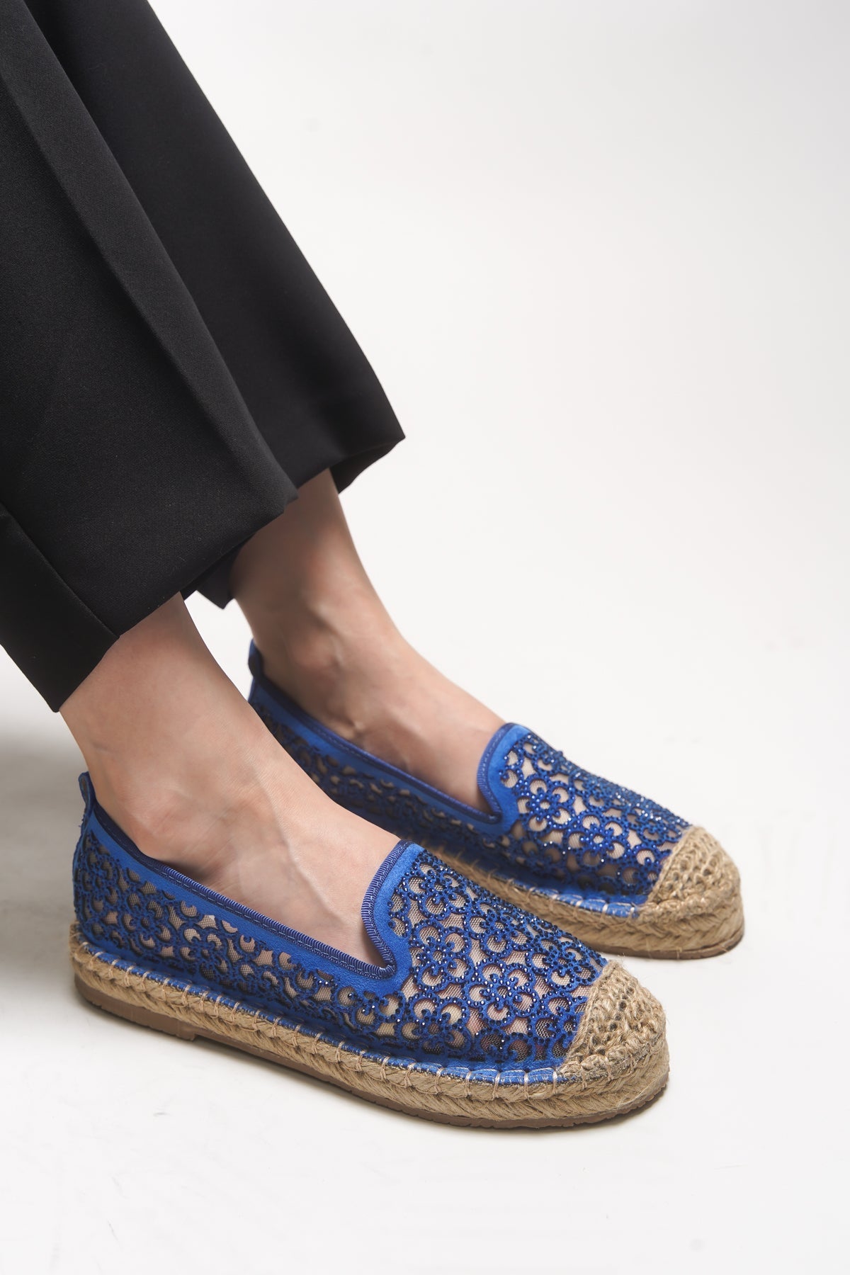Riccon Jehyeth Kadın Espadril 00128 Mavi - Riccon